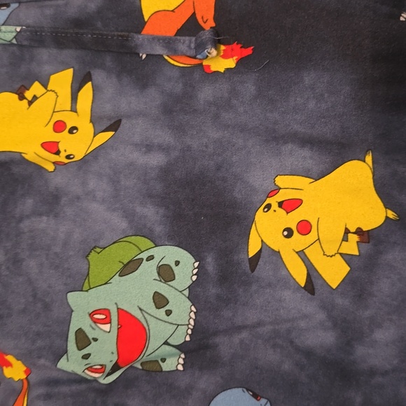 Pokemon Mens Pajamas - Blue with Multicolor Characters Large - Picture 2 of 5